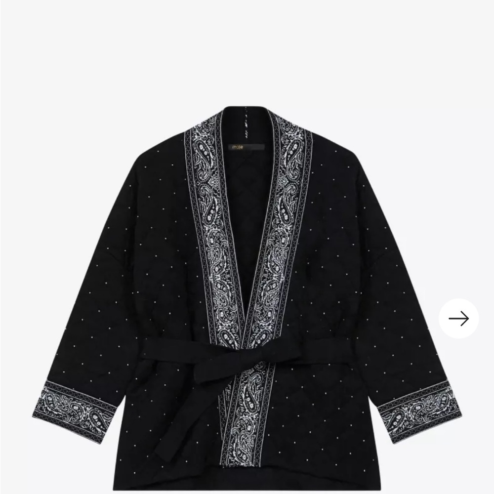 Maje padded rhinestone kimono